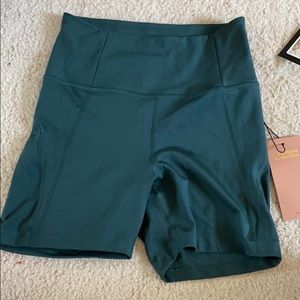 Girlfriend collective shorts in moss